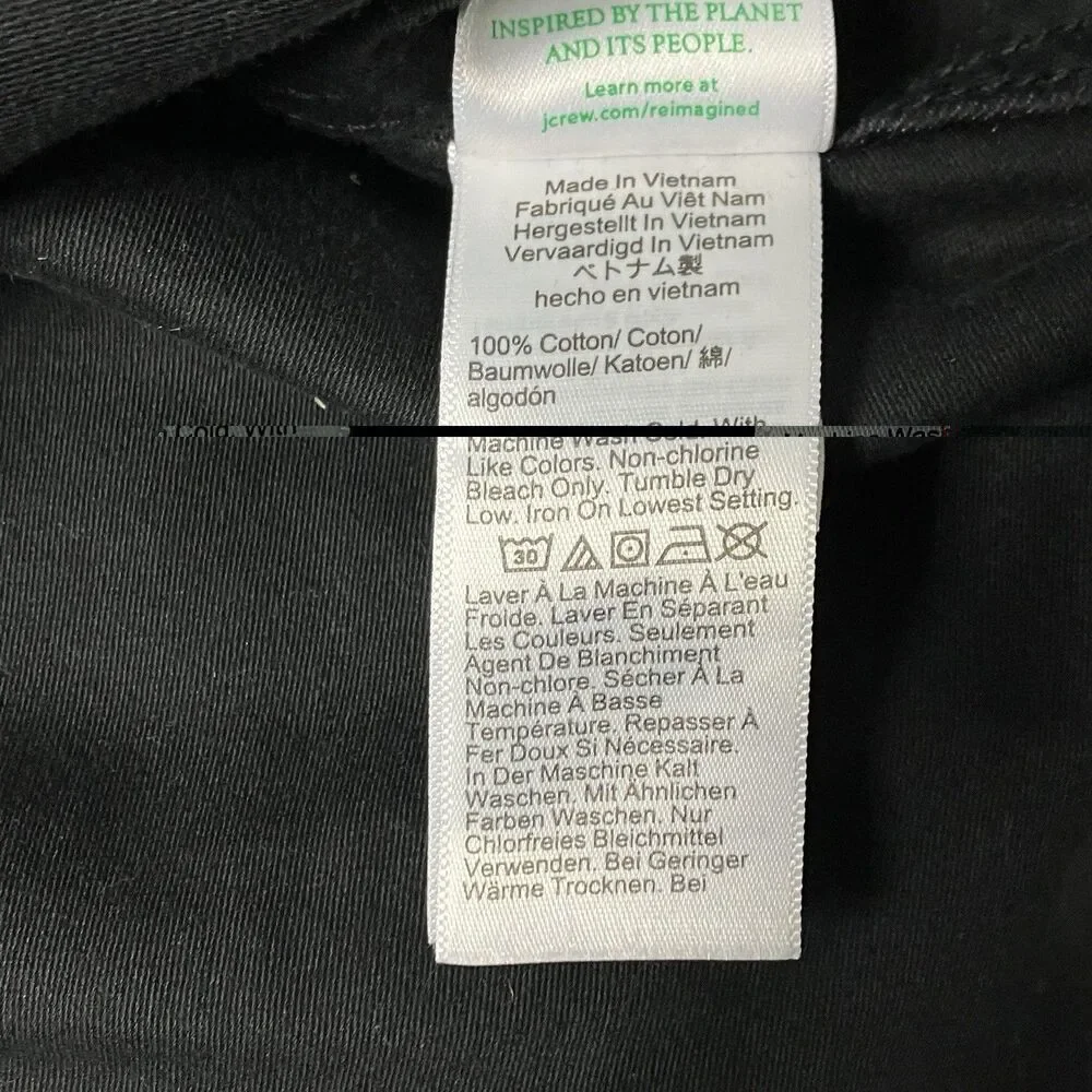 JCrew Moleskin Chore Jacket Mens S Black Button Front Workwear Utility Barn Coat